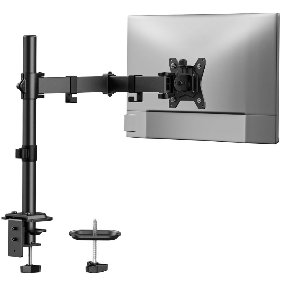 Single Monitor Mount, Monitor Arm for 13”-32” Monitors up to 17.6 lbs
